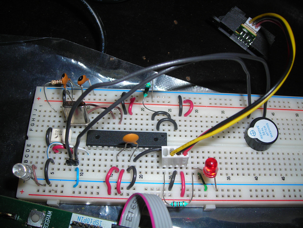 cuc circuit on protoboard